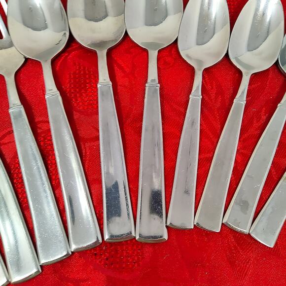 10X Mix Wallace WAS213 Stainless Forks N Spoons Flatware Heavy Solid Tbsp Tsp - Picture 5 of 16